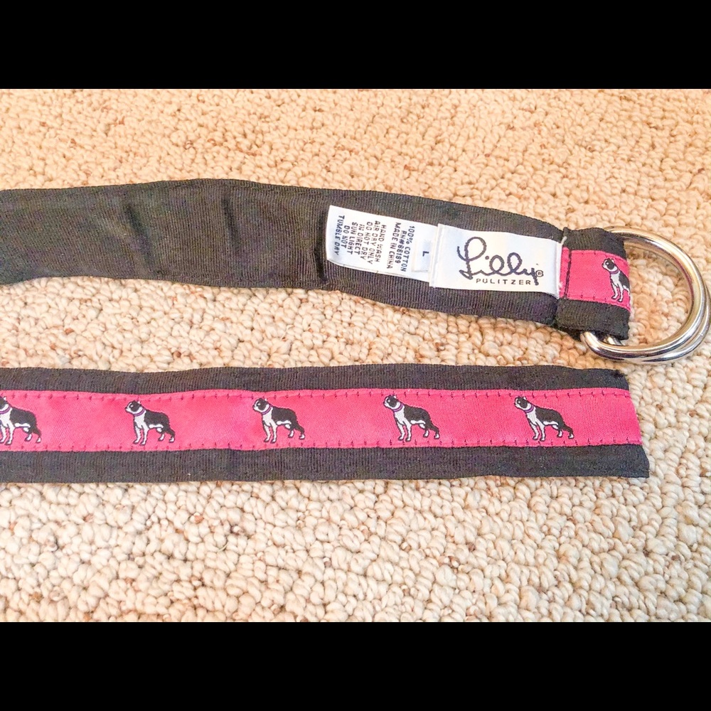 Lilly Pulitzer Women’s Bull Dog Belt Size Large